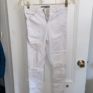 Top shop white ripped jeans